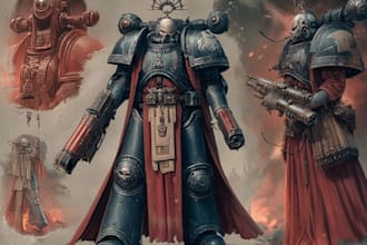 design a warhammer 40k character art