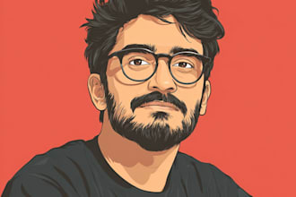 draw amazing vector cartoon portrait