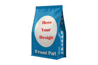 create realistic 3d food pouch and product packaging mockups