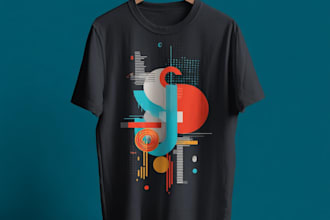 create trendy typography t shirt graphics for merch