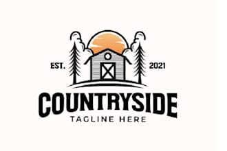 do modern high quality farmhouse logo