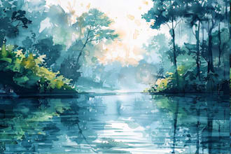 make watercolor landscape design