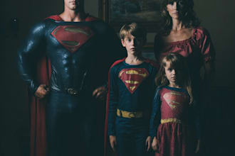 make a family superhero portraits for you