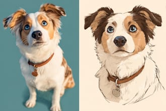 draw your dog or cat in disney cartoon style