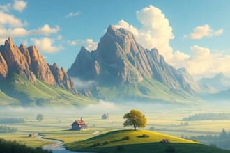 digitally paint fantasy landscape