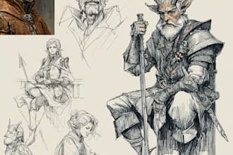 design fantasy character art and character art