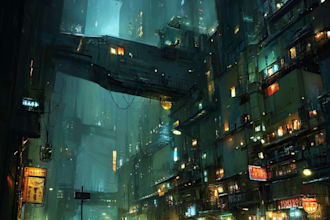 do cyberpunk futuristic city art