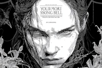 draw horror and gothic line art illustrations
