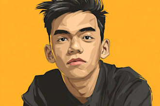 do amazing vector cartoon portrait