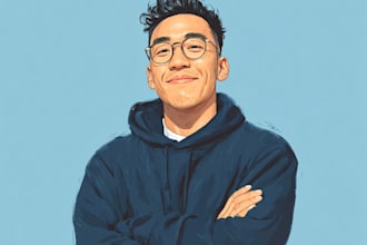 amazing cartoon portrait from your photo