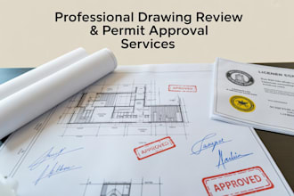 review, sign and stamp your drawings for city permit approval in ca, tx, fl