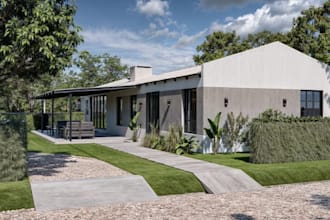 modern residential housing development,layout community gated,property rendering
