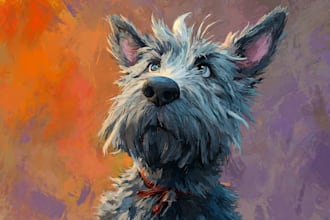 draw a disney style pet portrait from your photo