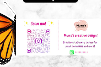 design a viral marketing card with custom qr code for your business