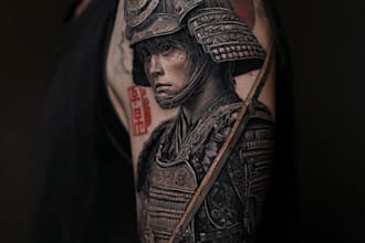do a tattoo design in japanese style