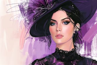 draw a realistic fashion illustration