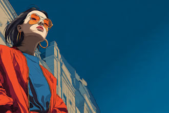 create a unique street pop art illustration