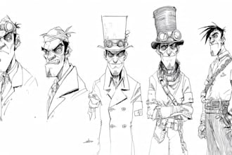 do a character of comic or design
