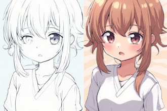 draw fanart or oc illustration in japanese anime style