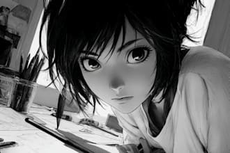 sketch your favorite anime, manga, vtuber, characters, nsfw