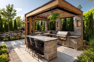 do landscape design hardscape outdoor kitchen pergola as a landscape architect
