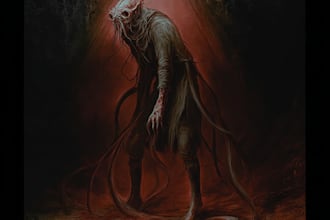 create creepy and dark horror art illustration