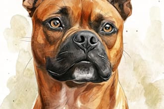 make a pet caricature portrait