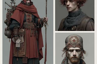draw fantasy character art and fantasy character art