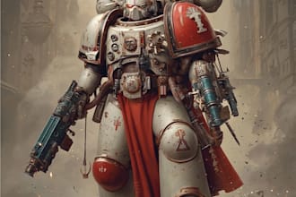 drawing a warhammer 40k character art