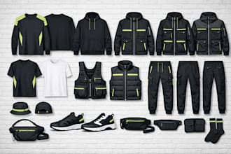 design a luxury sportswear or streetwear collection and techpacks