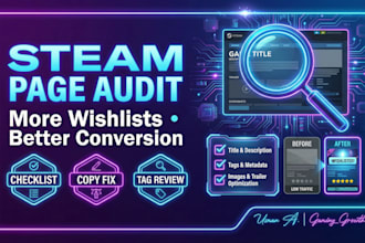 audit your steam store page and improve your marketing for more wishlists