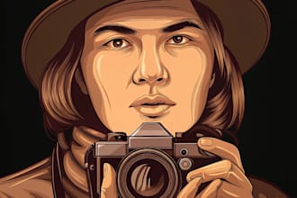 draw your photo into a realistic vector portrait