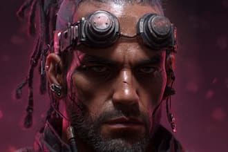 design anime character , cyberpunk character