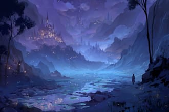 design a conceptual fantasy landscape