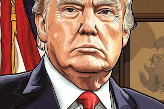 do digital political cartoon for political cartoon