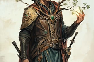 paint your dark fantasy dnd character illustration