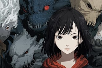 paint a gorgeous anime and manga character illustration