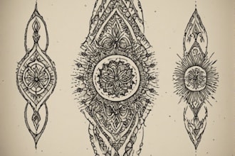 draw handcrafted tribal tattoo designs