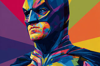 design an amazing superhero pop art