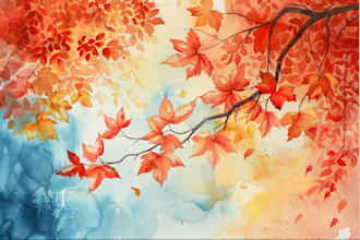 paint a colorful portrait in watercolor