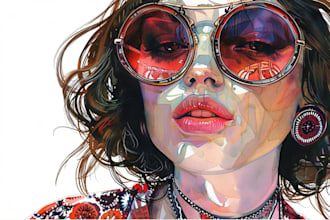 draw a fashion or editorial illustration, sketch, commercial