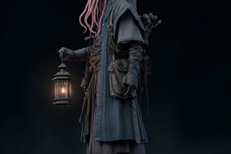 draw dark fantasy art and horror illustration
