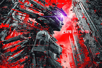 do album artwork cyberpunk brutalism glitch art
