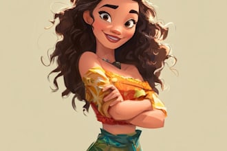 create disney portrait illustration