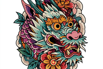 unique custom tattoo design, body art, tattoo