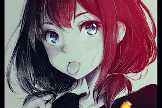 draw beautiful anime art illustration