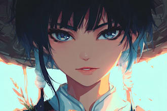 draw anime style art illustration