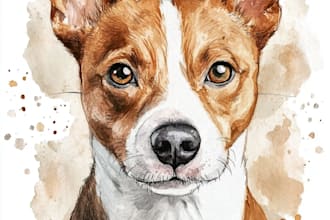 create a custom pet portrait, dog, cat