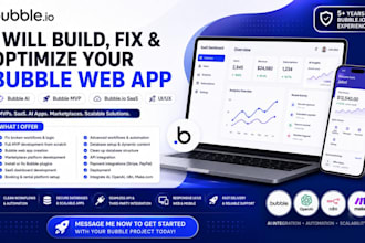 fix bubble web app bubble ai bubble mvp bubble app developer bubble io saas uiux