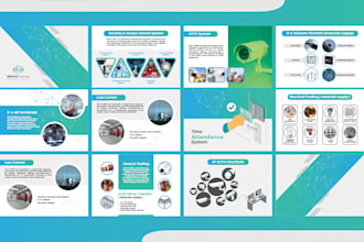 a modern company profile, brochure, book layout and corporate booklet